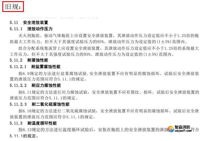 更改了安全泄放裝置泄放動作壓力要求、安全泄放裝置動作試 驗方法